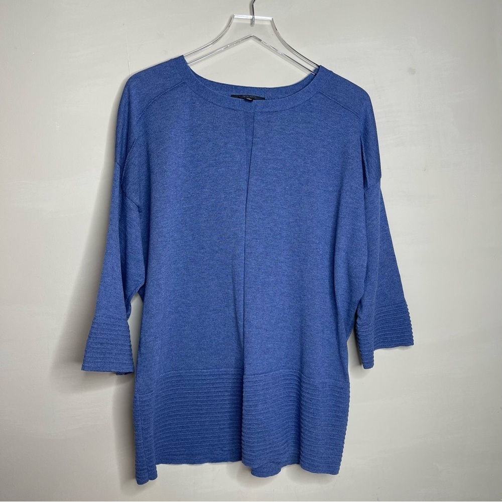 Cyrus Women's 3/4 Sleeve Knit Top in blue